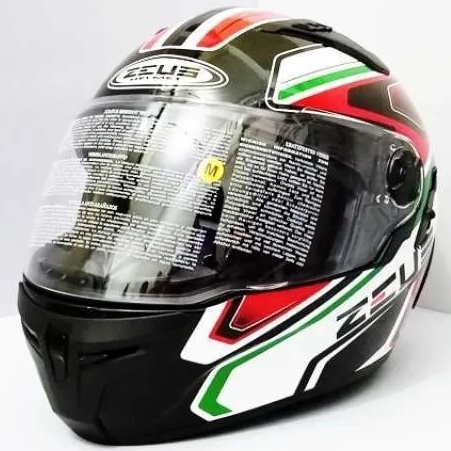 ZEUS ZS813 BLACK AN5 GREEN| HELM FULL FACE | ORIGINAL ZEUS