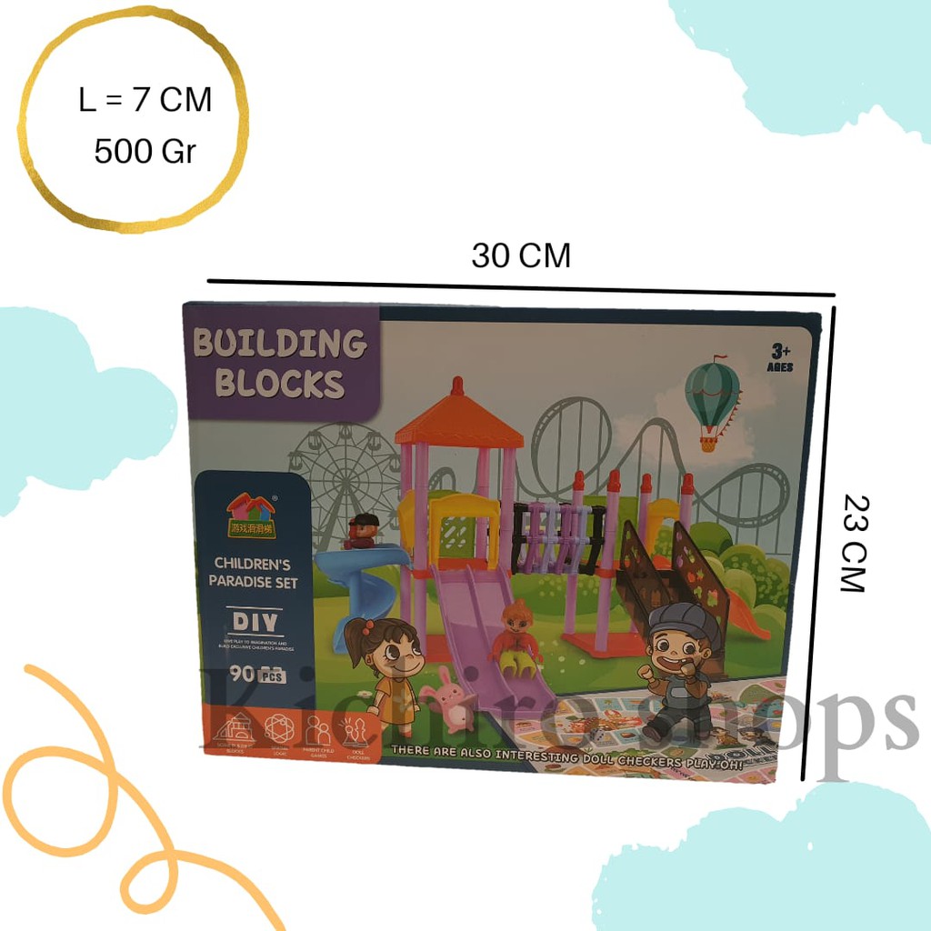 Mainan Anak DIY Building Blocks Playground Bangun Tempat Bermain - Kichiro Shops