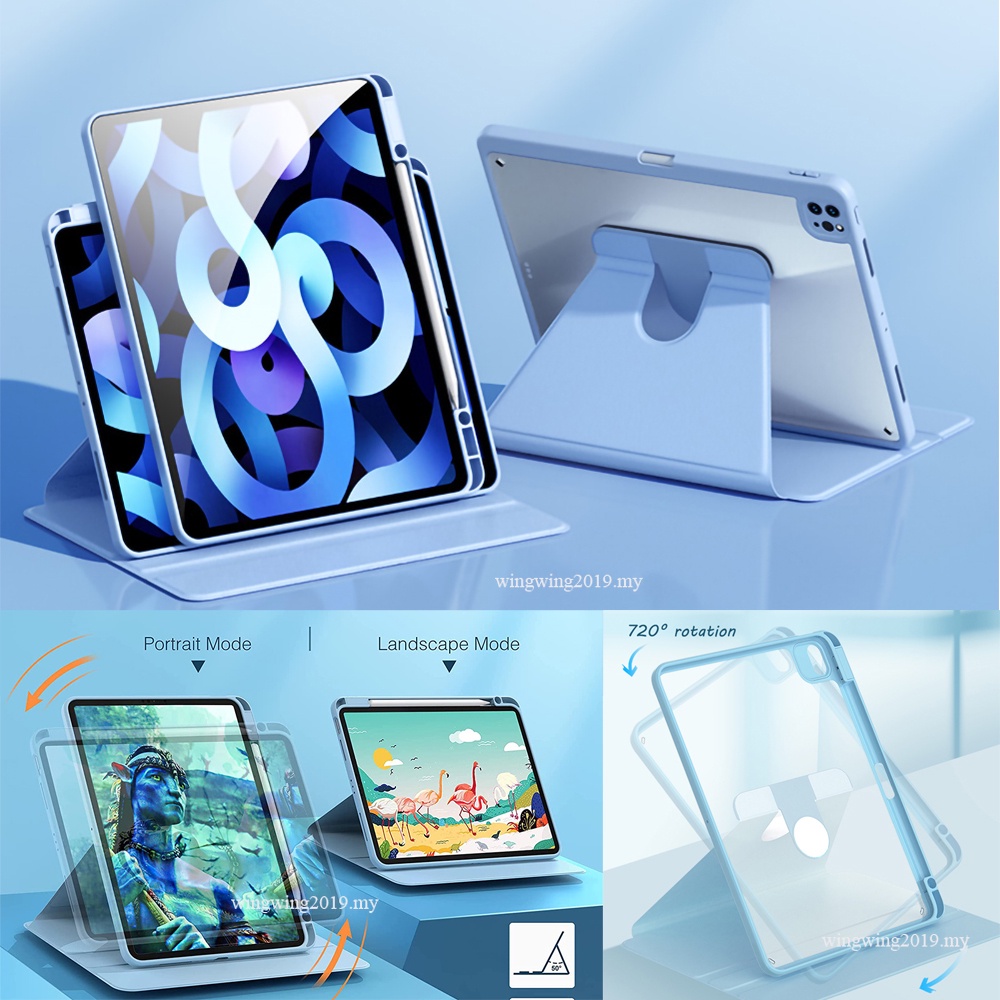 Case Hybrid Slim Dengan Holder Pensil Untuk iPad Pro 11 12.9 2020 / 2018 Pro 2021 12.9 iPad Air 2022 Air5 Air4 10.9