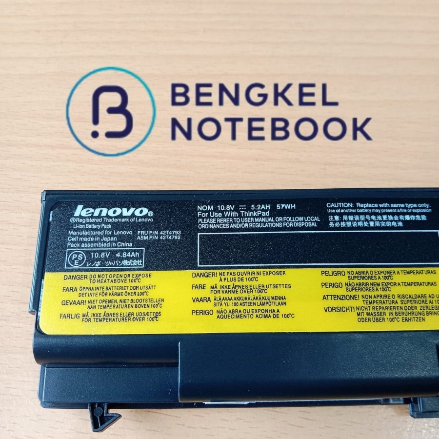 Baterai Laptop IBM Lenovo ThinkPad 42T4794 05787XJ 05787YJ E420 E520 Original