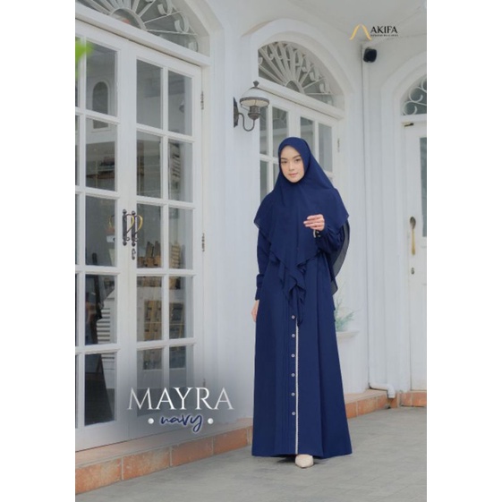 MAYRA DRESS NAVY || AKIFA || Gamis terbaru