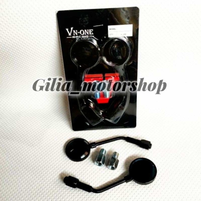 Spion Mini Bulat Cnc Mirror Biru Vn-one Universal Honda Yamaha