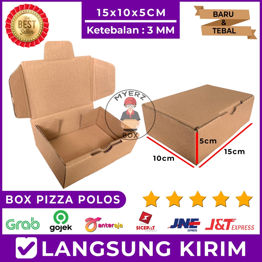 

Kardus Die Cut Pizza Polos 15X10X5 Cm Single Wall, Tebal 3 MM