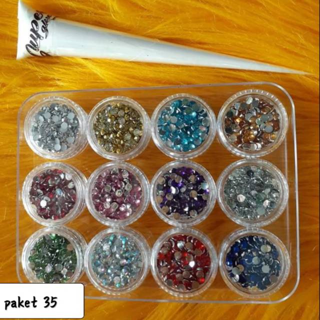 

permata 3mm 12 warna (paket 35)