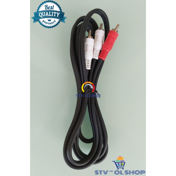 Kabel RCA Body Besar 2 Meter Full / Kabel Audio RCA