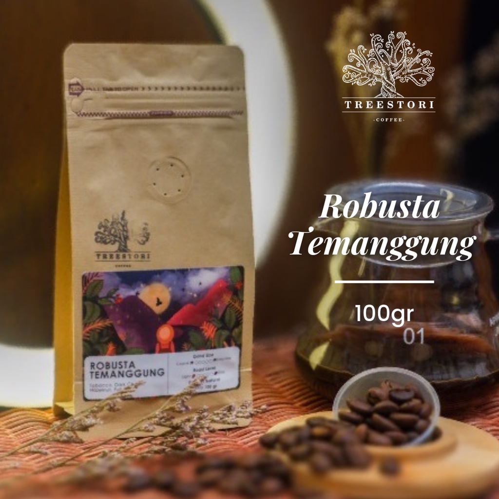 

Treestori Robusta Temanggung 100gr ( Biji Kopi / Grind Halus / Grind Medium ) - Kopi Sangrai