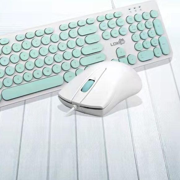 ✳ 【】Jovitech Keyboard Manipulator Gaming Retro Punk Style Silent Keyboard K19 ❂
