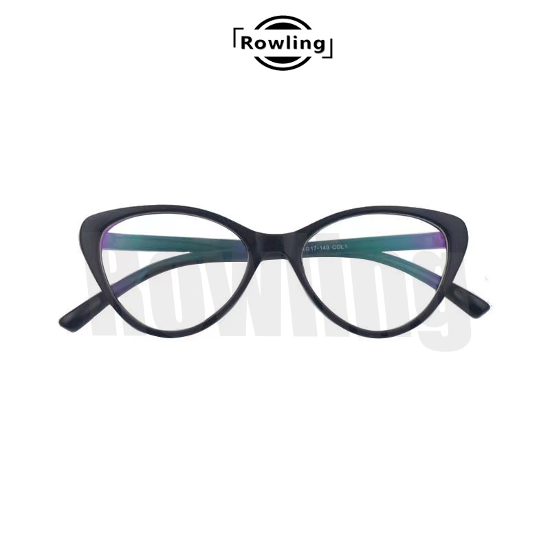 Rowling(ka-236) Kacamata Retro Terbaru Cat Eye  Wanita/Pria Import Kacamata Fashion Fuji