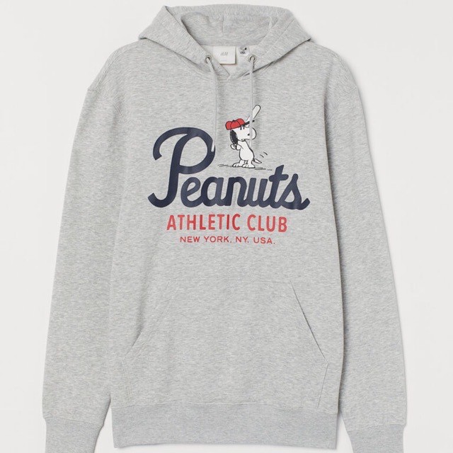 Hoodie HNM Peanuts Atletich Club Grey original 100%