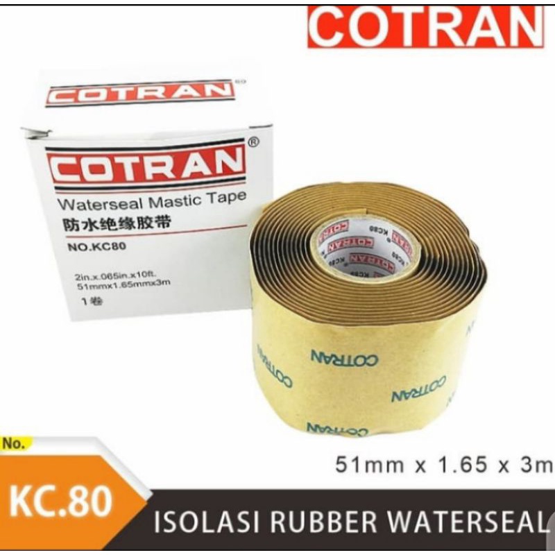 RABER COTRAN/ISOLASI RUBBER WATER SEAL MASTIC TAPE COTRAN  KC 80/TEBS