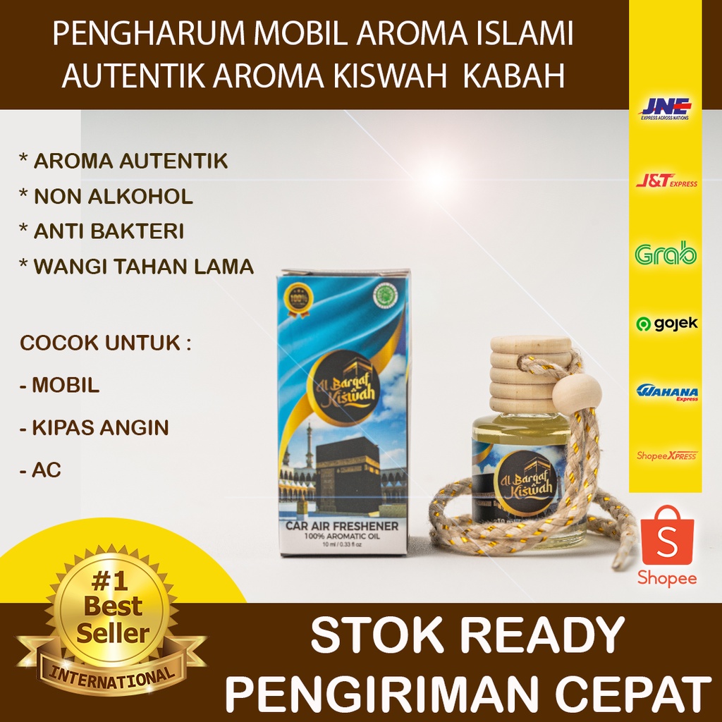PENGHARUM/PARFUM MOBIL ISLAMI AL BARQAF KISWAH NON ALKOHOL AROMA AUTENTIK KISWAH HALAL