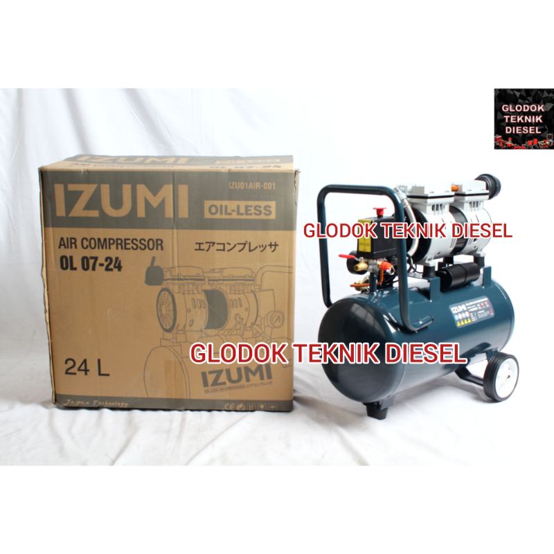 KOMPRESOR ANGIN OILLESS AIR COMPRESSOR 0.75 / 3/4 HP 24 LITER ORIGINAL