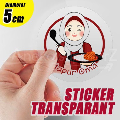 

Stiker Label Transparant | D: 5 cm (54 pc)