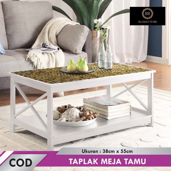 Taplak Meja Tamu Gold Silver Kotak Dan Oval Souvenir Pernikahan Table Mat Ukiran 40 x 55 cm