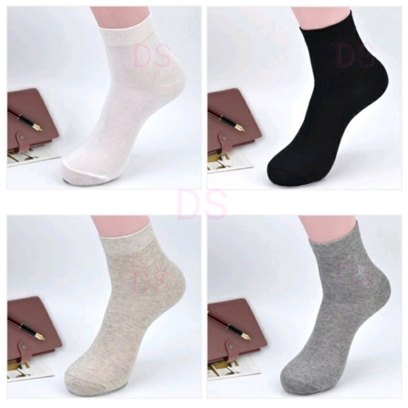 KAOS KAKI PENDEK DI ATAS MATA KAKI POLOS PANJANG ANKLE SOCK DEWASA KAOSKAKI KERJA KANTOR PROMO DS-3