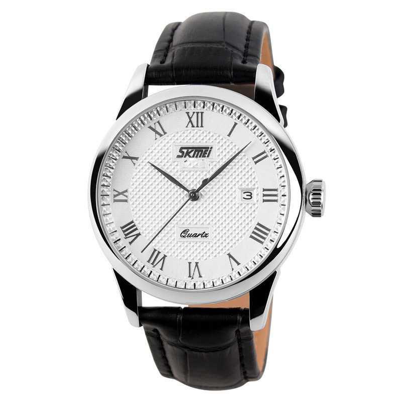 SKMEI Jam Tangan Analog - 9058CL [Pria] [Putih Hitam]