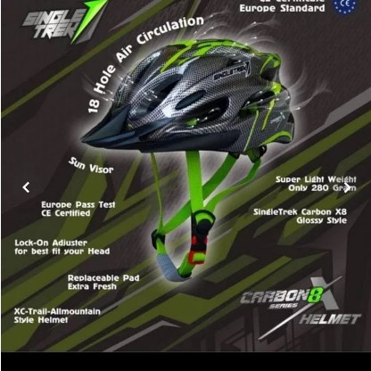 Helm Sepeda Single Trex Motif Carbon X8