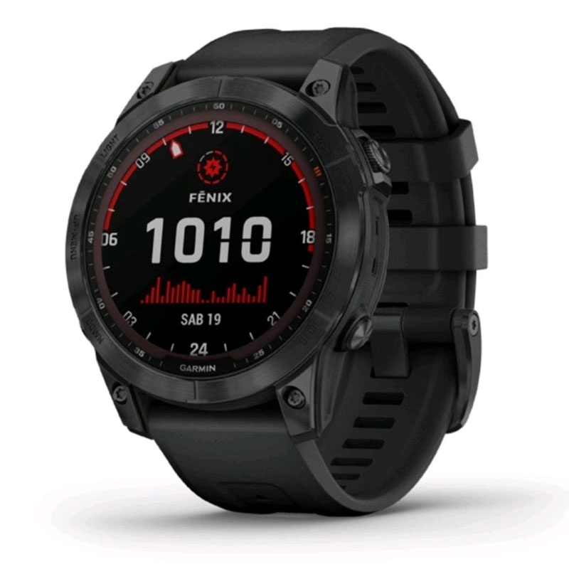 JAM TANGAN GARMIN SMARTWATCH PRIA FENIX 7 SAPPHIRE CRBN GRY DLCTIVTI BND GPS SEA FENIX 7 JAM DIGITAL