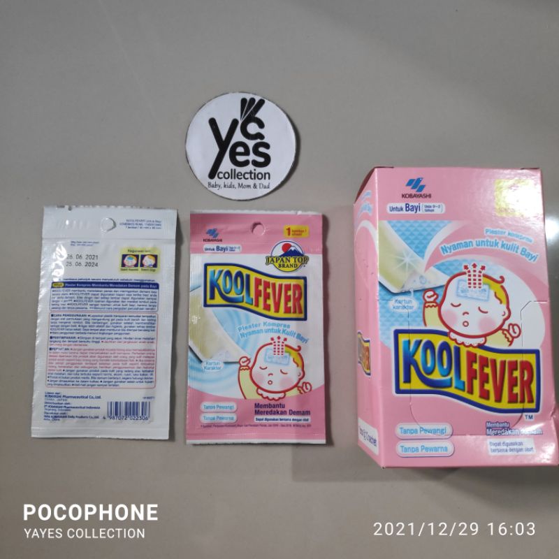 Koolfever Kompres Demam Bayi Newborn 0 - 2 Tahun Anak 2+ Thn 1 Sachet isi 1 Lembar koolfiver koolviver Plaster Penurun panas kulfever kolvifer