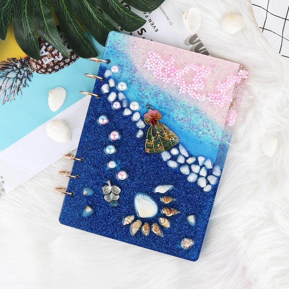 R-flower Notebook Cover Resin Cetakan Transparan DIY Kerajinan Kristal Casting Mold