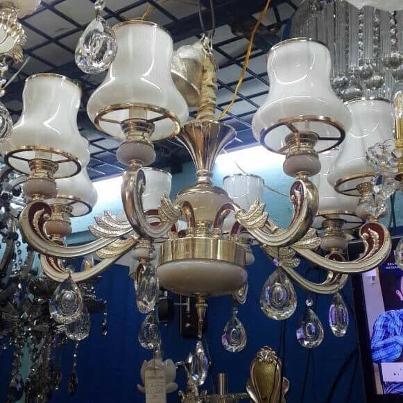 LAMPU GANTUNG/HIAS/ONYX/DEKORASI 8 LAMPU