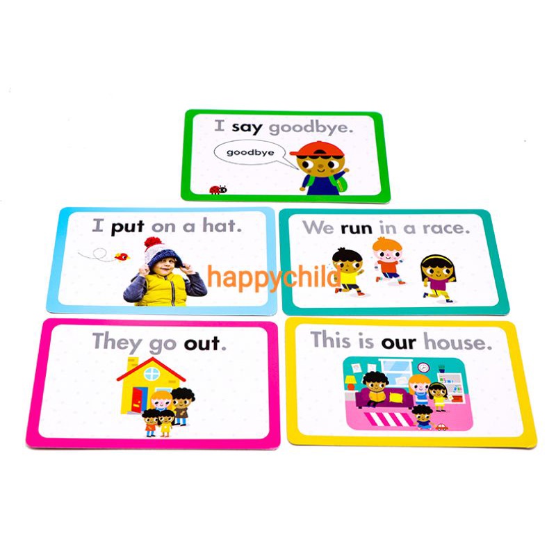 original 86 pcs Sight words flash cards buku anak buku impor happychild