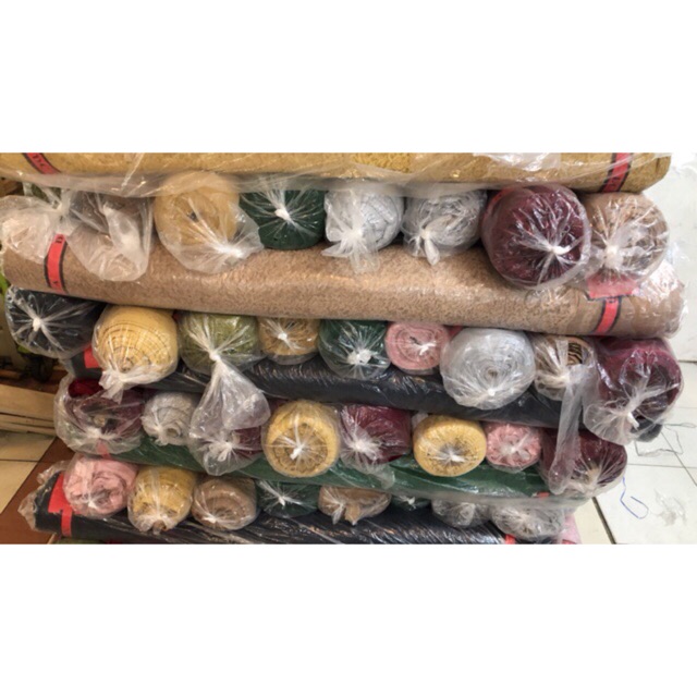 GROSIRAN... Kain Brokat Gliter Motif Mawar, Lebar 150Cm ( Harga per 1 Roll )