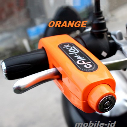[LAGI PROMO 5.5] GEMBOK MOTOR CAPSLOCK PENGAMAN KUNCI STANG MOTOR ANTI MALING-ORANGE