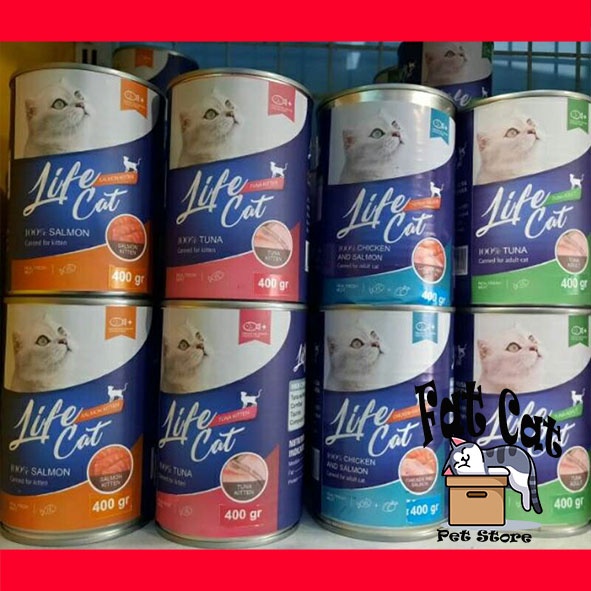 Makanan kucing Life Cat Adult Kaleng 400gr Makanan Basah Kucing