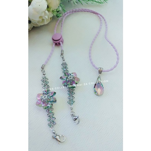 Strap Masker 2in1 konektor masker kristal swarovski