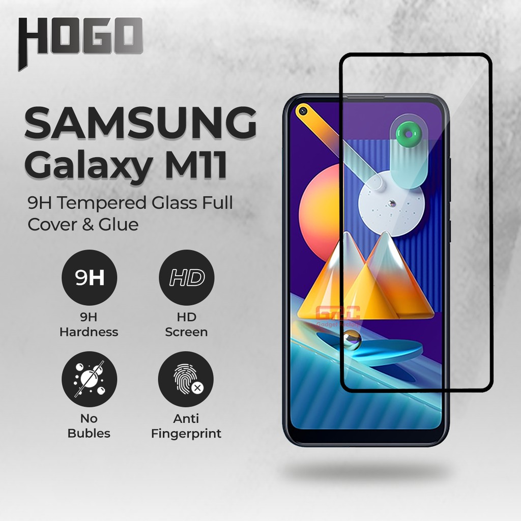 Tempered Glass SAMSUNG Galaxy M11 HOGO Full Cover Anti Gores Kaca