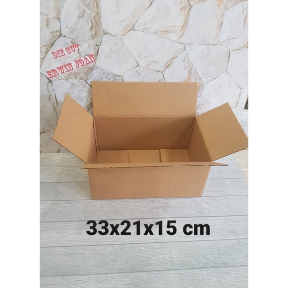 

Kardus / Box / uk. 33x21x15 cm / Karton packing polos baru ST