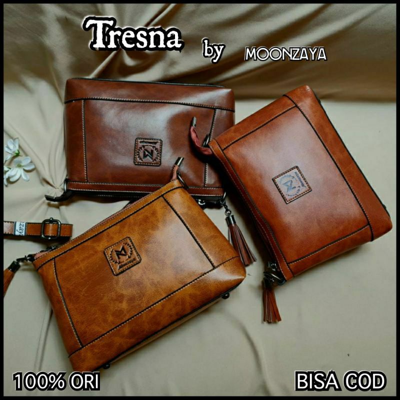 Monzaya Tresna coklat,Tas slempang Wanita premium Original