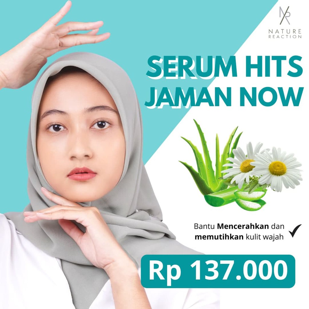 Skincare Nature Reaction 20ml Crystal Bright Serum Wajah Putih Glowing