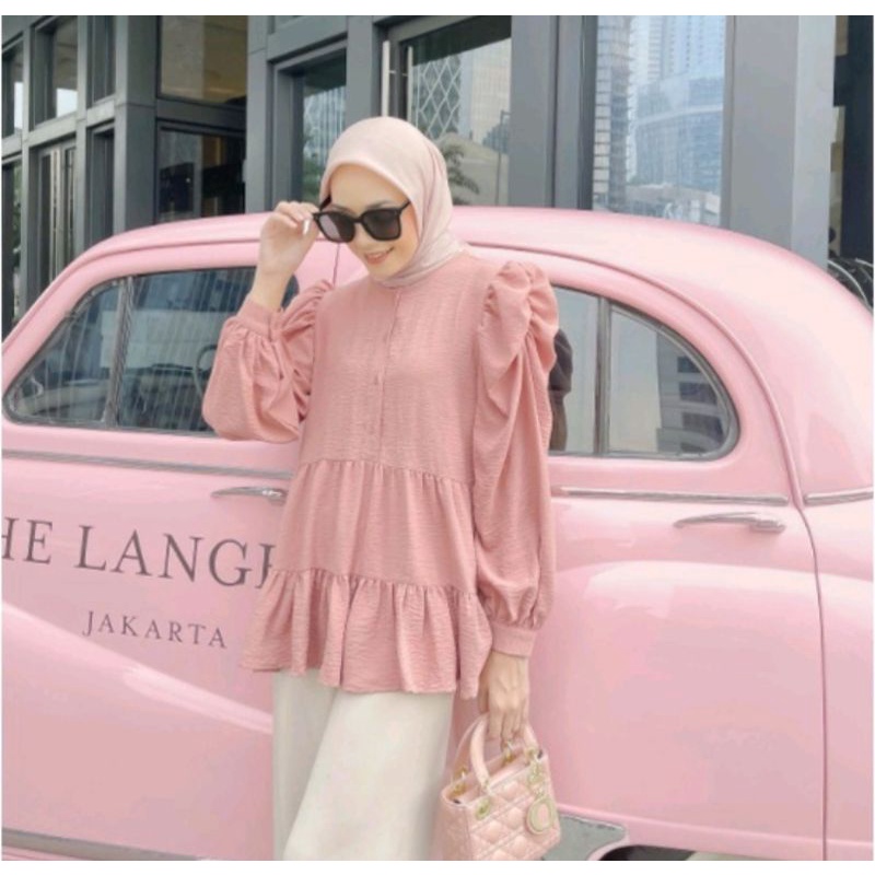 Vanilla Hijab - Puff (Belle) Blouse in Salem