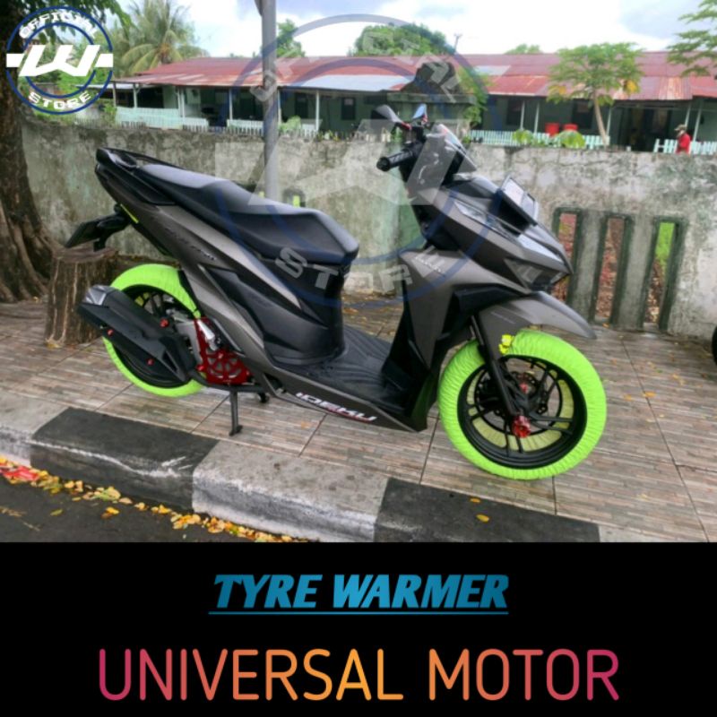 Tyre warmer/ Cover Ban Motor/ Sarung Ban Motor Vario, Scoopy, Beat, Genio, Mio, Gear, Fino, Soul GT,