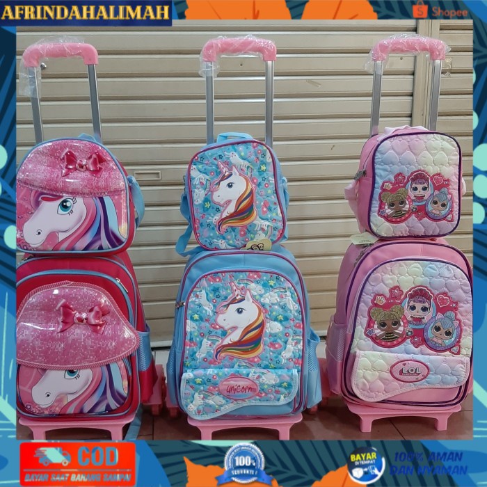

{TERBARU} TAS SEKOLAH RODA 3 SET BISA JADI RANSEL