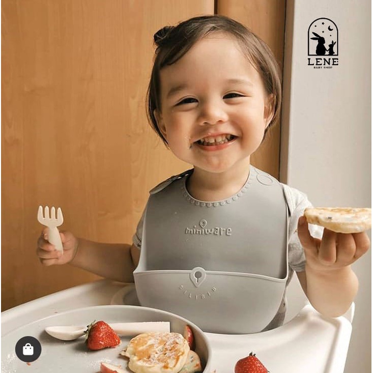 Miniware Silibib Silikon Bib Celemek Bayi Anak