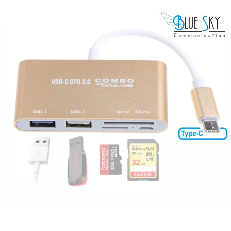 KABEL OTG COMBO T-693C PLUS CARD READER 5 IN 1