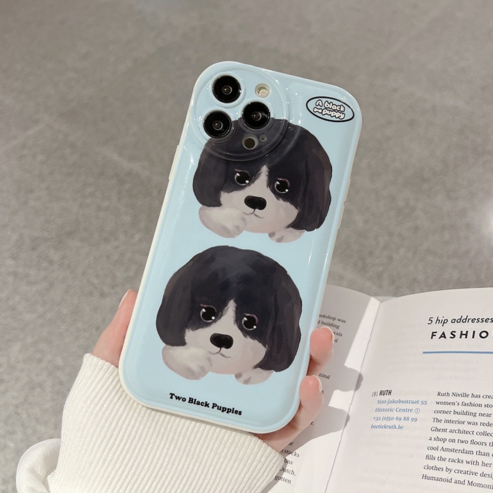 Soft Case TPU Motif Anjing Untuk iPhone 11 13pro 13prm 12 7Plus xs 8Plus XR 7 8 XR 11pro xs Max 12Pro Max