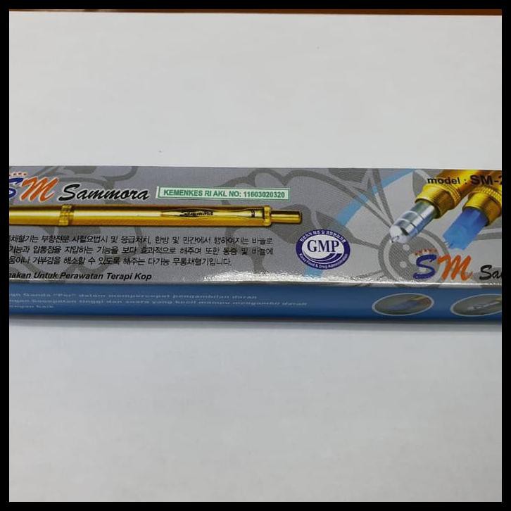 Lancing Device / Pen Bekam Stainless Gold Dus Biru SM 228