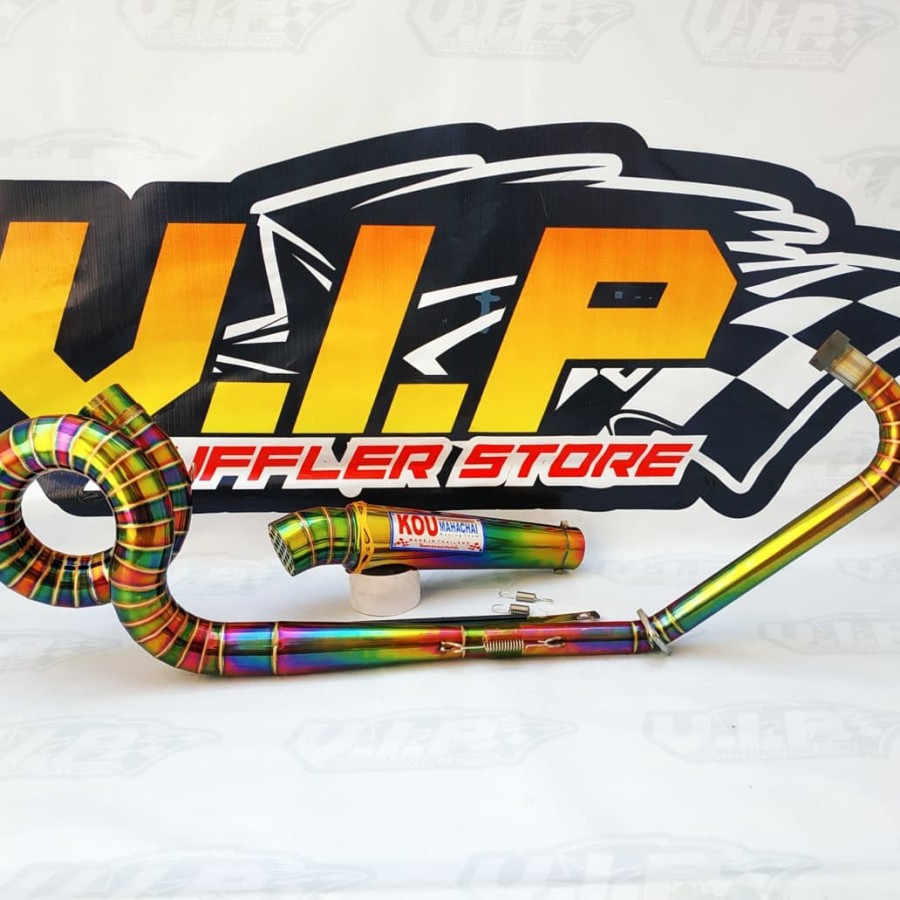 Knalpot KOU MAHACHAI Rainbow YAMAHA VIXION - NEW VIXION Kanan Keong