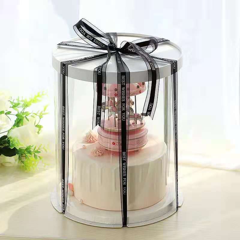 Box kue tart mika bulat 8 INCH utk 3 TINGKAT kue