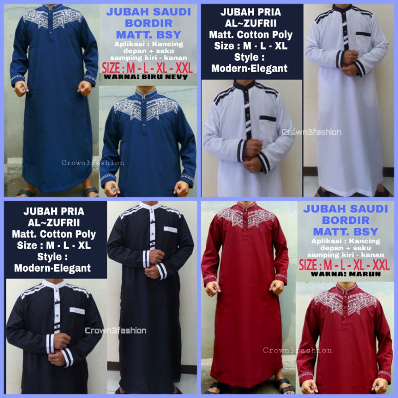 JUBAH ARAB VIRAL PRIA KATUN &amp; BSY BORDIR BERKUALITAS TERBARU * BISA COD