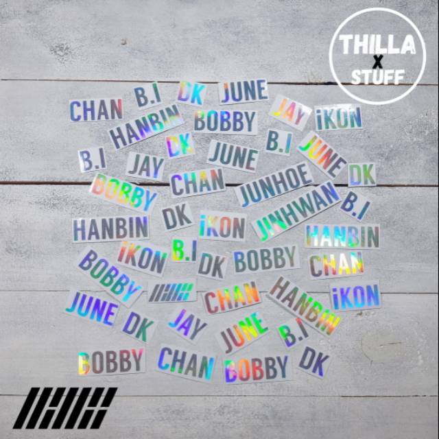 [READY] STICKER HOLOGRAM IKON | STIKER HOLOGRAM IKON | STIKER HOLOGRAM KPOP | STIKER HOLOGRAM CUSTOM