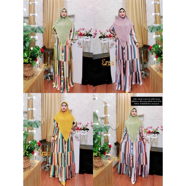 HOMEY DRESS Salur ERCE PRODUCTION _Gamis Kekinian Terlaris Termurah Bestseller