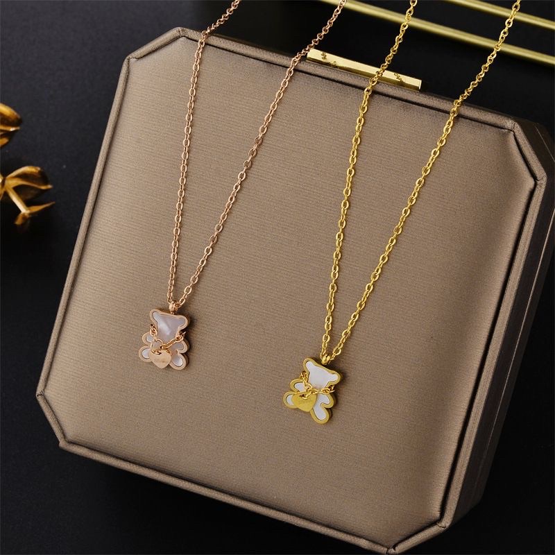 kalung teddy lucu imut titanium original terlaris termewah tercantik terkeren