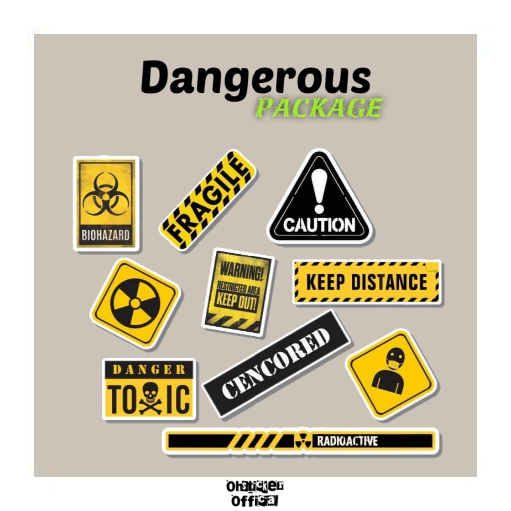 

DANGER STIKER AESTHETIC STICKER CASE HANDPHONE LAPTOP TUMBLR BUJO WALL STICKER DANGEROUS STIKER