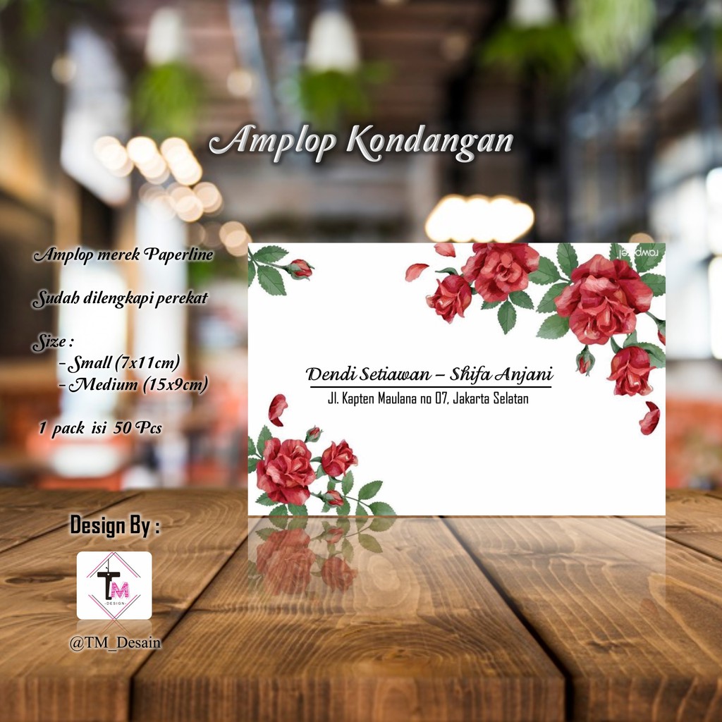 

isi 50 pcs Kode C32- Amplop Kondangan / Amplop Desain / Amplop Nama - @TM_Desain