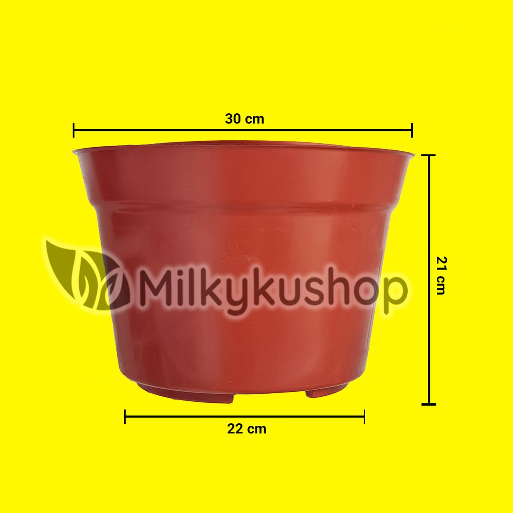 POT JM RUPLAS 30 BIBIT WARNA 30 CM - PAKET 6 PCS - POT BUNGA TANAMAN
